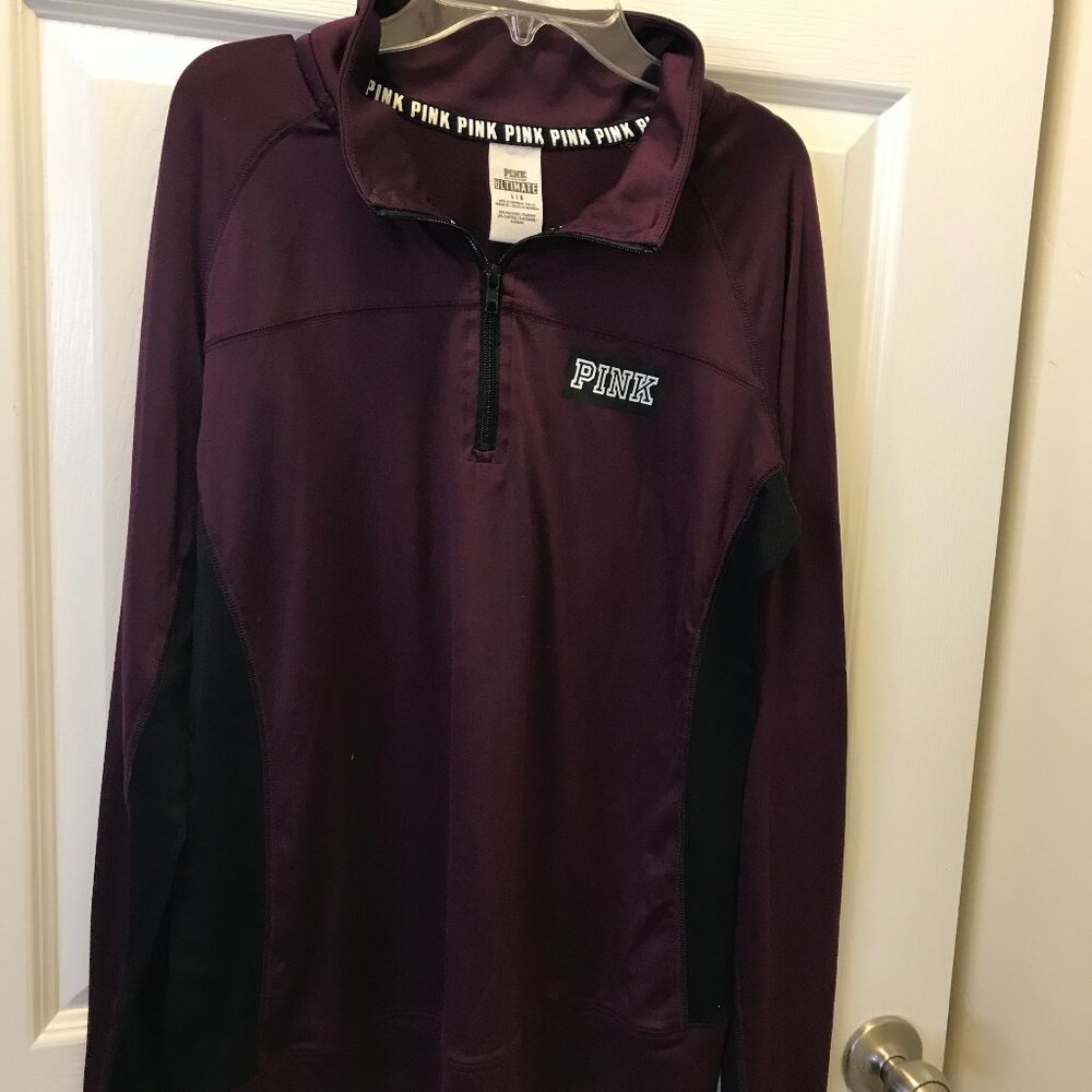 PINK ULTIMATE VICTORIALS SECRET 1/4 PULLOVER